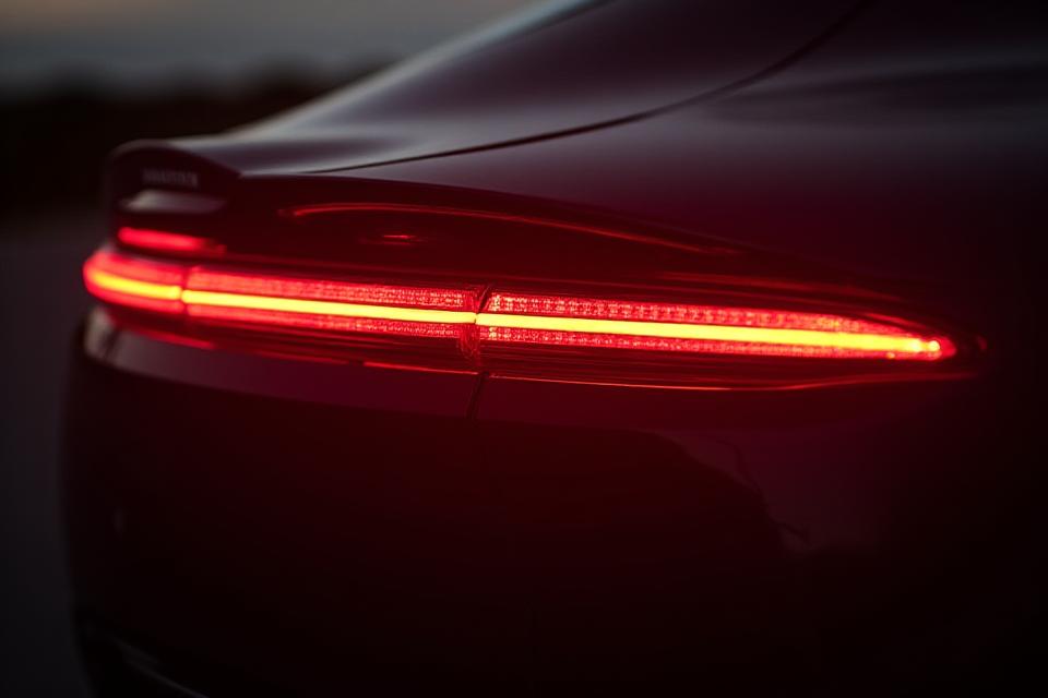 Détail de la signature lumineuse de la Vantage