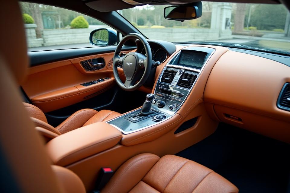 Intérieur cuir et aluminium Aston Martin Vantage
