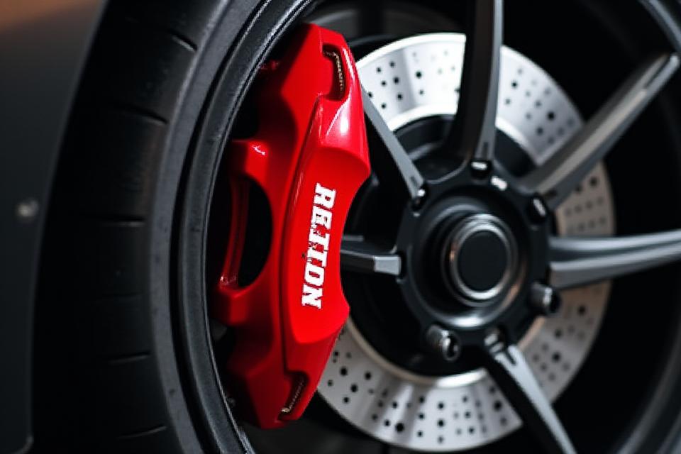 Vue détaillées des étriers de frein de l'Audi R8