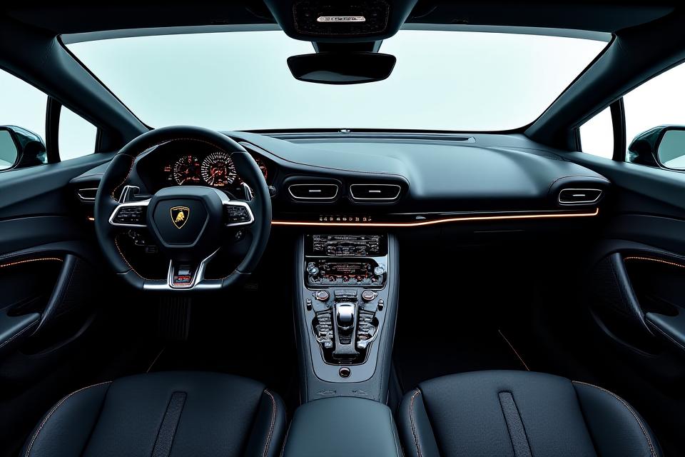 Intérieur futuriste Lamborghini Huracan