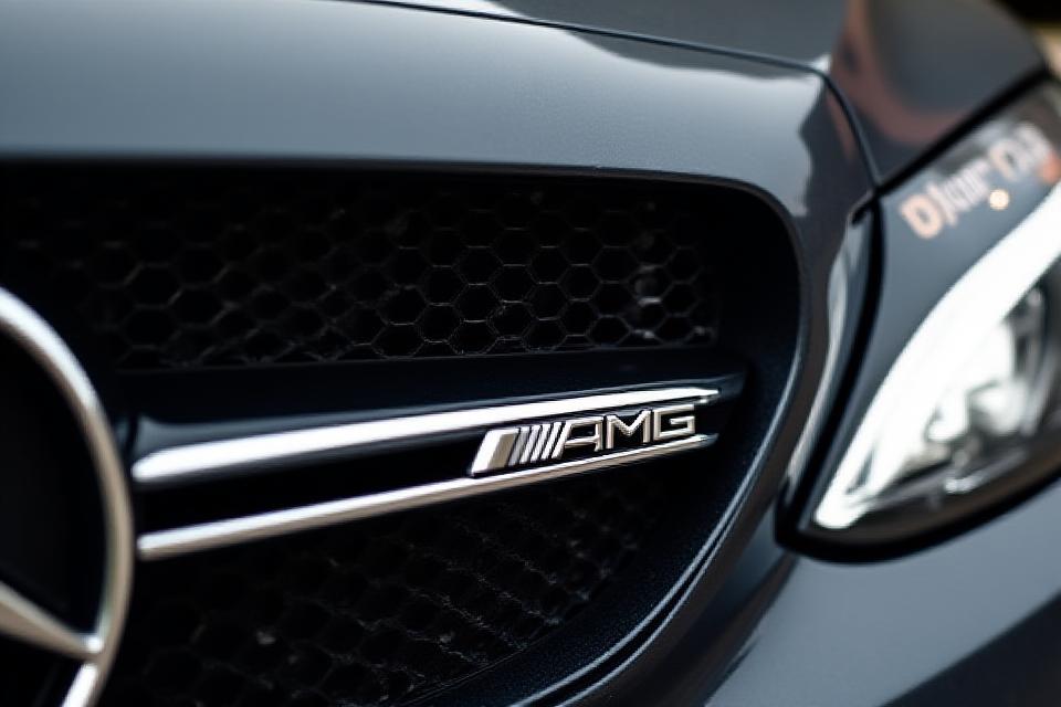 Détail calandre et badge AMG