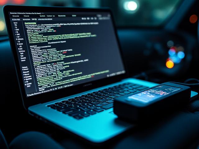 Outil de reprogrammation ECU connecté à un ordinateur portable avec des données de performance